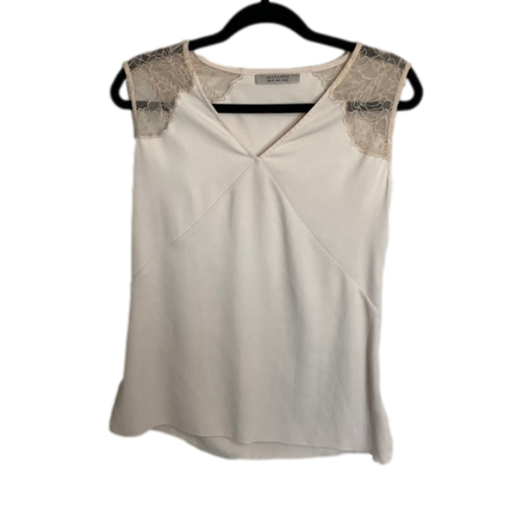ALLSAINTS Prism Top, Oyster White